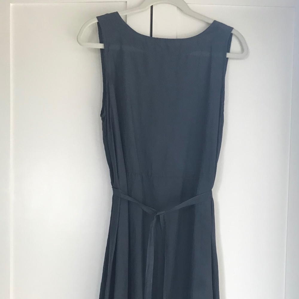 CP Shades Silk Blend Button Back Midi Dress "S"